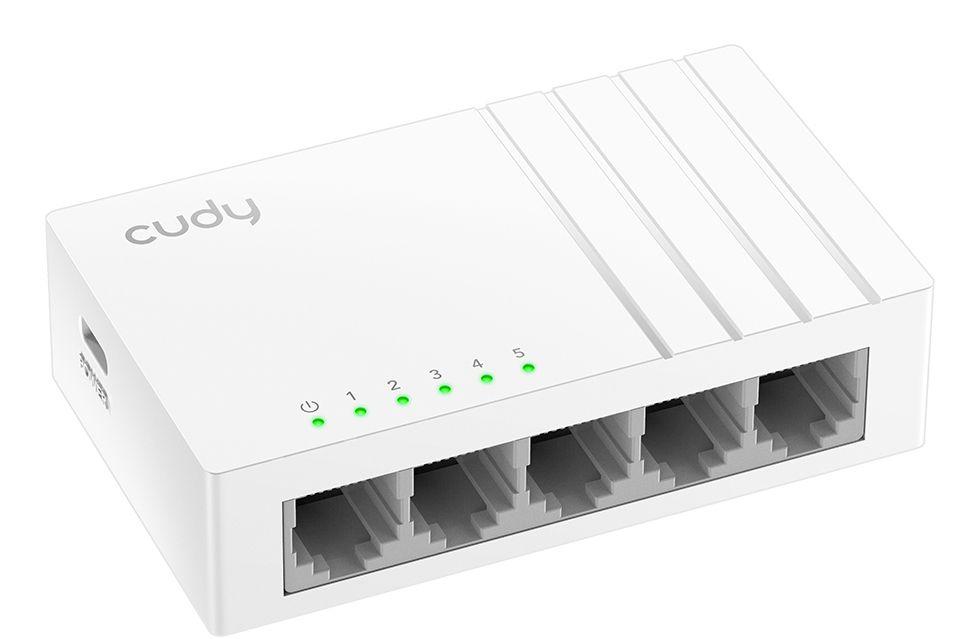 Switch de Rede CUDY FS105D (Fast Ethernet - 0,448 MB - 1 Gbit/s - Branco) — miniatura 2