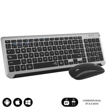 Conjunto de Teclado e Rato SUBBLIM Prestige Combo Multi-Dispositivo (Espanhol - Teclas tesoura - 98% - Preto e Cinzento), miniatura 2