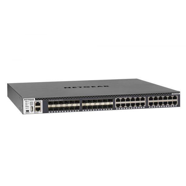Switch Gerido NETGEAR M4300-24X24F (10G Ethernet - 56 MB - 480 Gbit/s - Preto) — miniatura 2