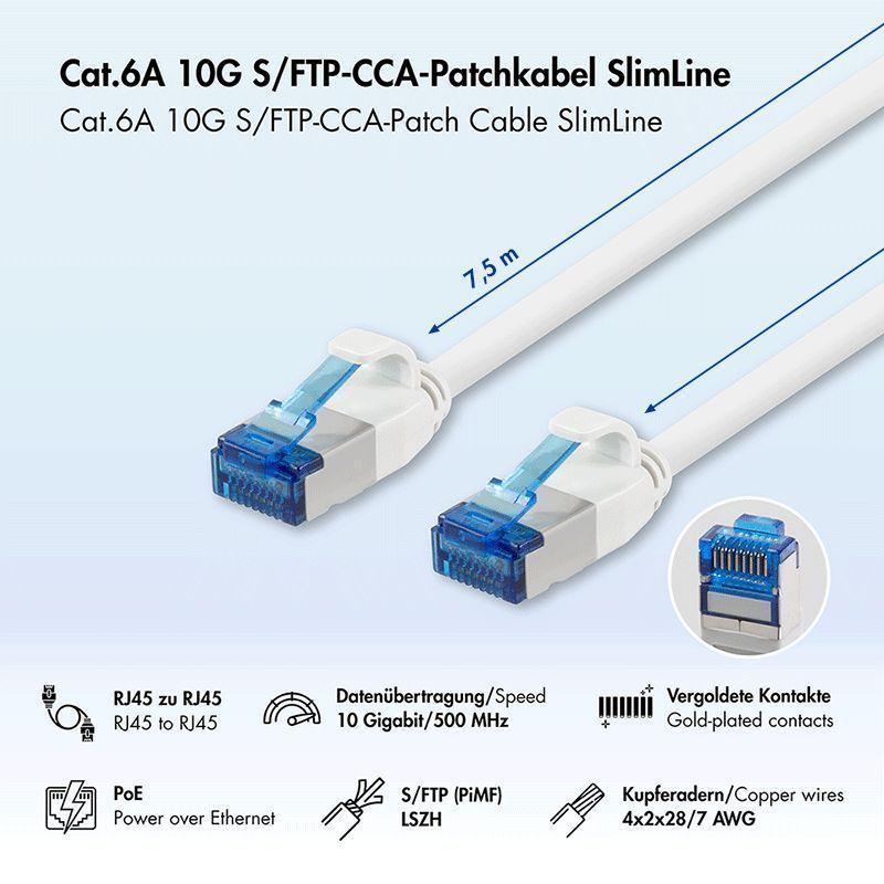 Cabo de Rede LOGILINK CP5081S (7,5 m - Cat.6A - Branco), miniatura 2