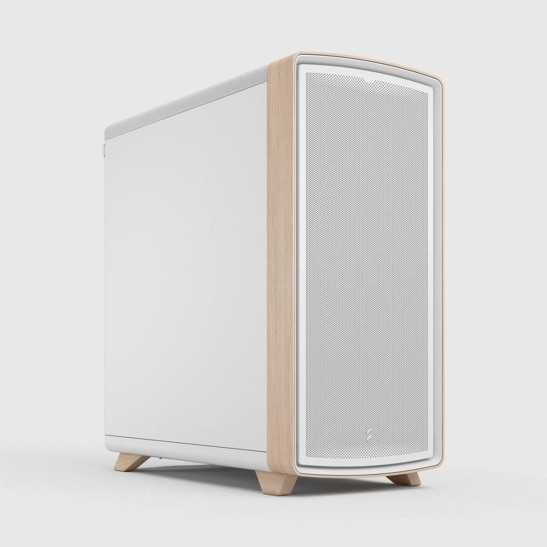 Caixa de Computador FRACTAL DESIGN Summit Chalk White Solid (Midi Tower - Aço - 17,3 cm - Branco/Madeira)