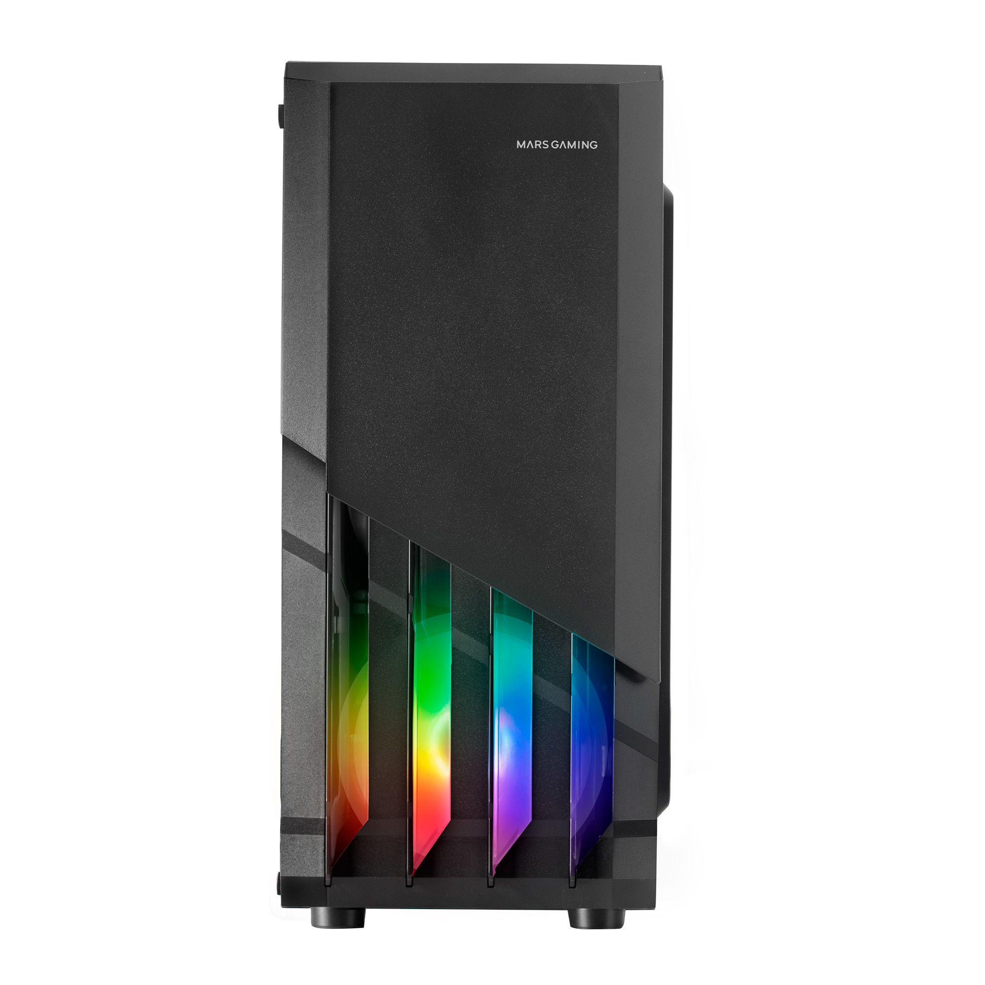 Caixa de Computador ATX MARS GAMING MCX2 (ATX, Micro ATX, Mini-ITX - Semitorre - FRGB fixa - Preto) — miniatura 2