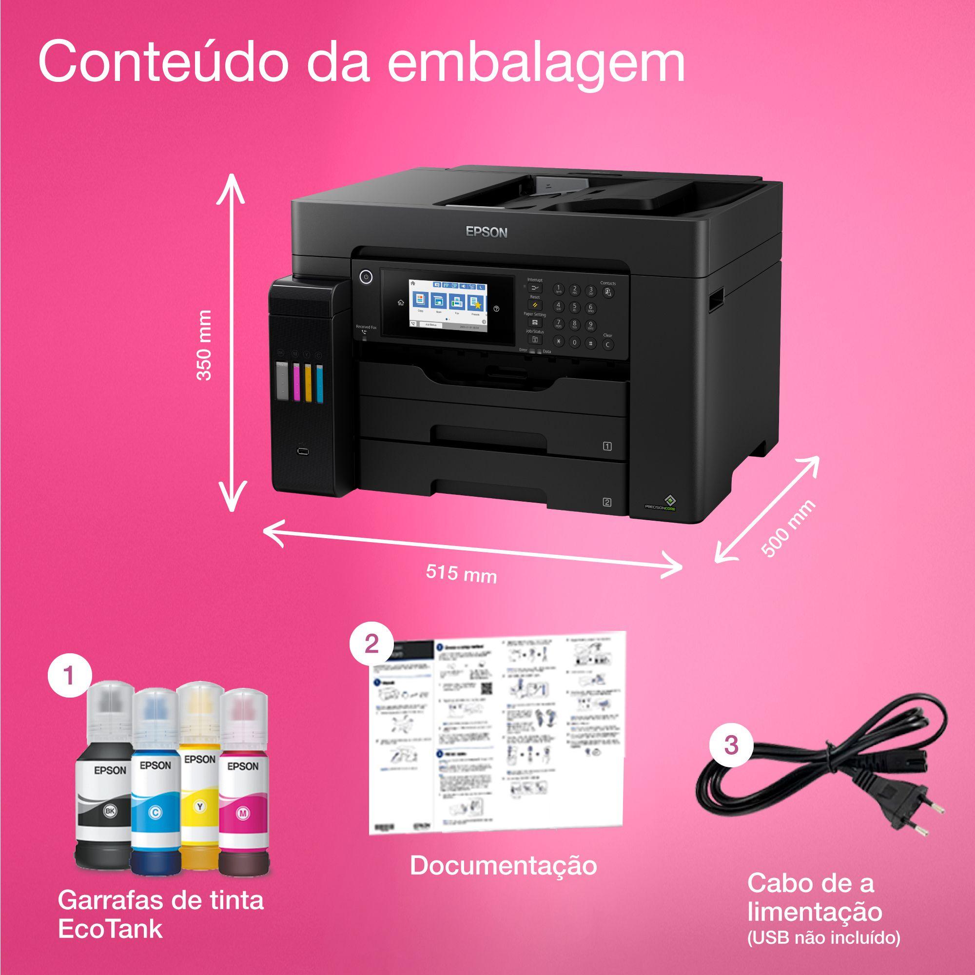 Impressora Multifunções EPSON EcoTank ET-16655 (A3 - Impressão a cores - 550 folhas - Preto), miniatura 3