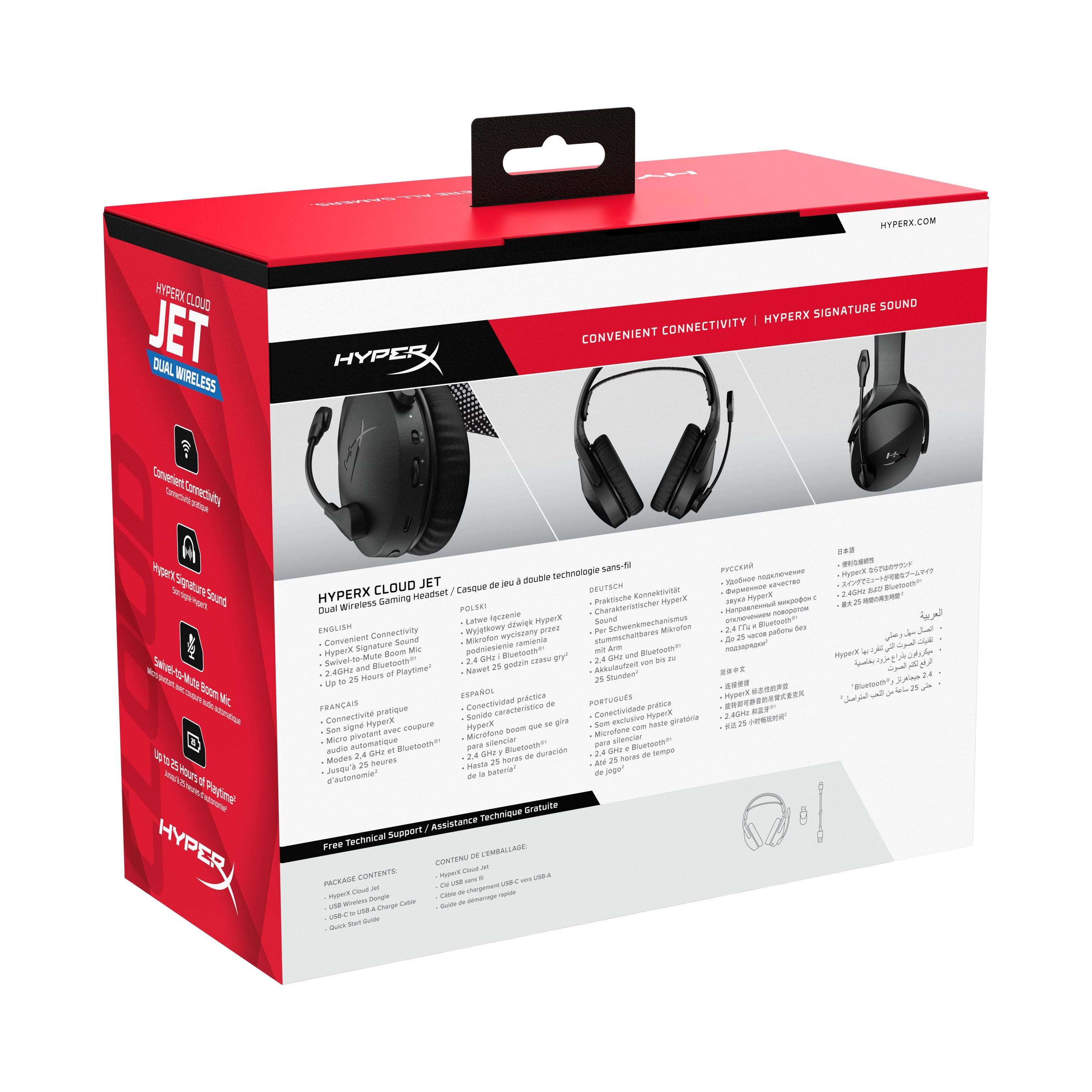 Headset Gaming Sem Fios HYPERX Cloud Jet (Headset gaming sem fios - Sem fios - Circum-aural - Preto) — miniatura 7