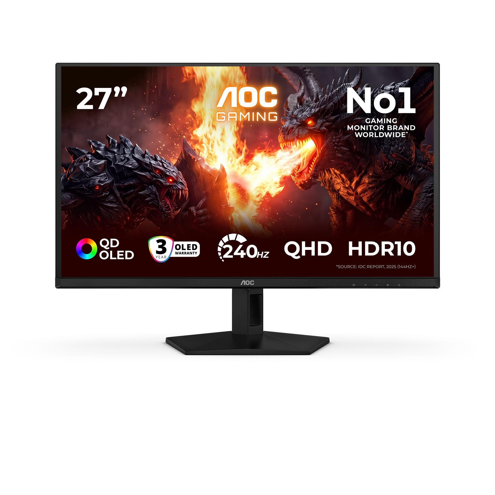 Monitor AOC Q27G41ZDF (26,5" - OLED - 240 Hz - Preto/Vermelho)