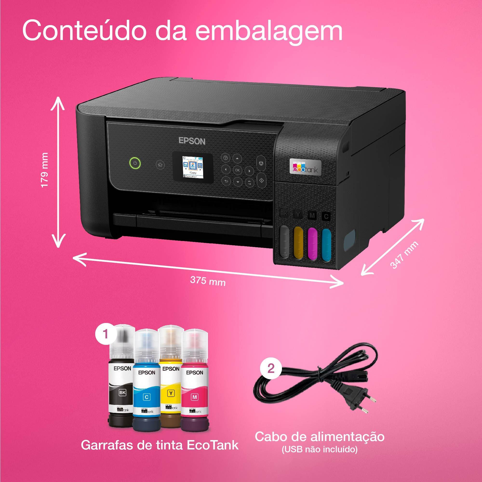 Impressora Multifunções EPSON EcoTank ET-2870 (A4 - Impressão a cores - 100 folhas - Preto) — miniatura 9