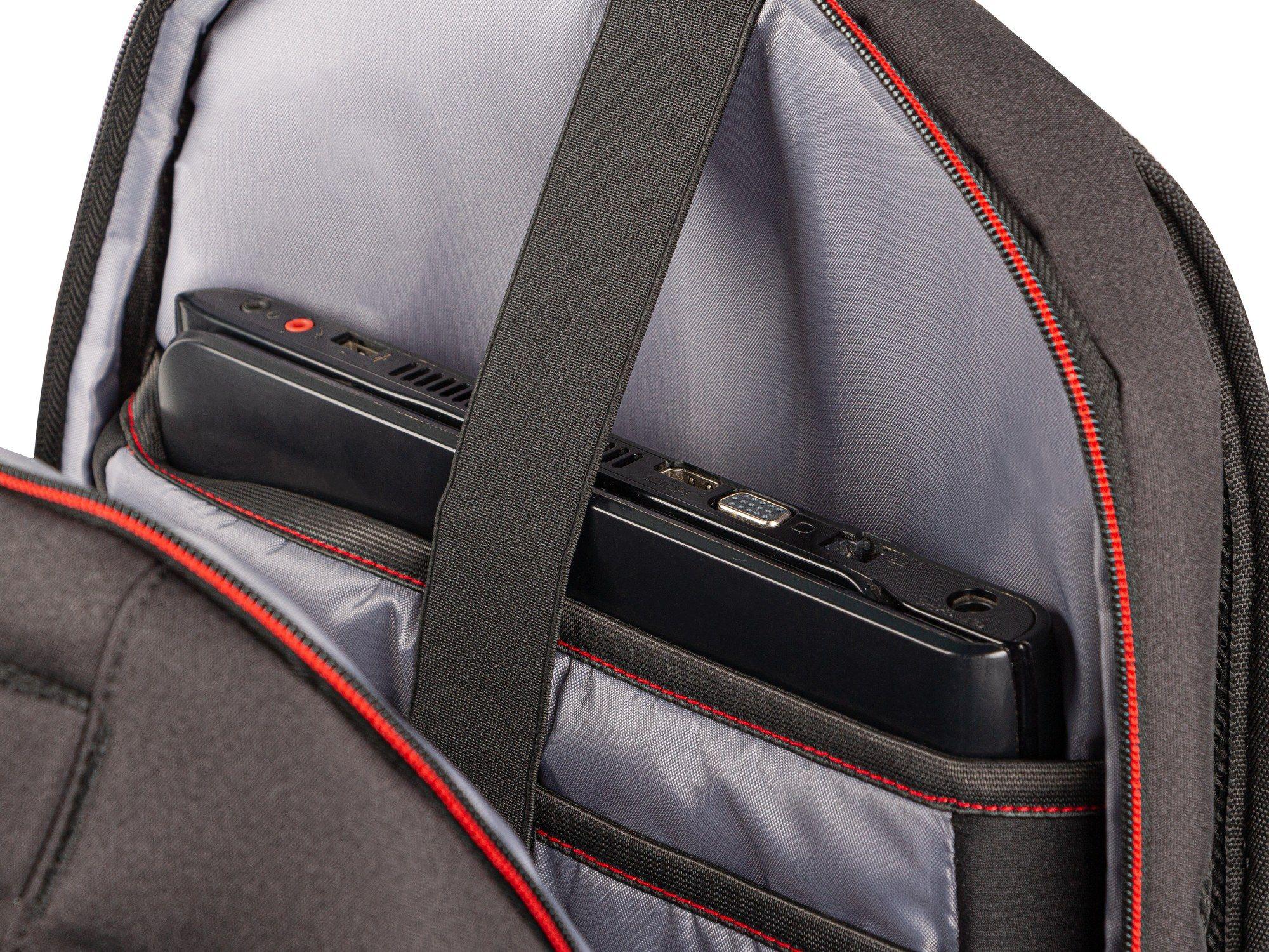 Mochila para Portátil GENESIS Pallad 550 (Poliéster - 43,9 cm - Altura 51 cm - Preto/Vermelho), miniatura 12