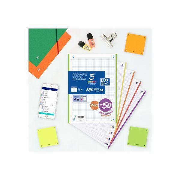 Bloco de Recarga OXFORD School (210 x 297 mm - Quadriculado 5 x 5 mm) — miniatura 2