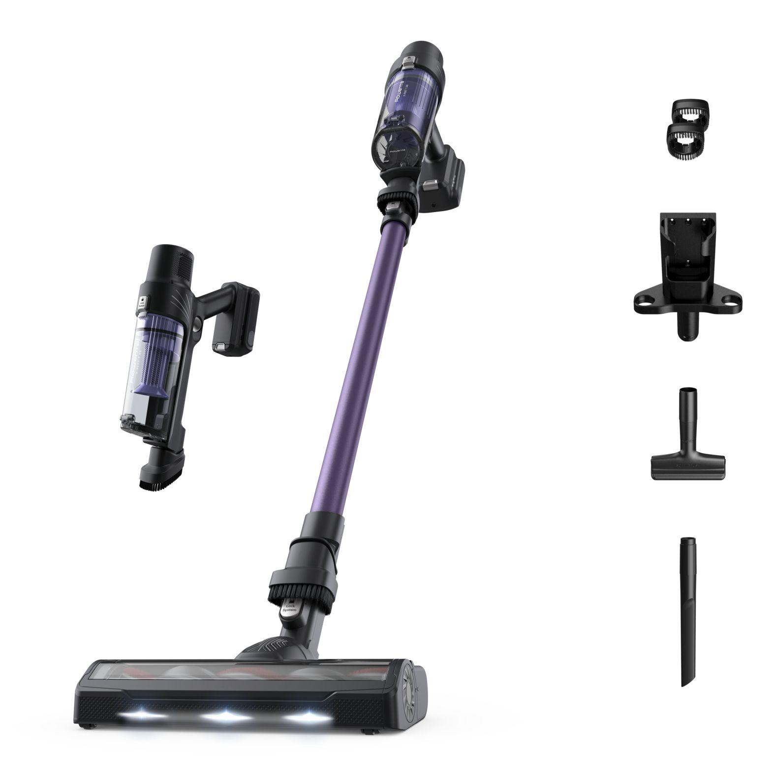 Aspirador Vertical 2 em 1 ROWENTA X-PERT 7.60 RH6A31WO (Altura 112 cm - Preto e Roxo)