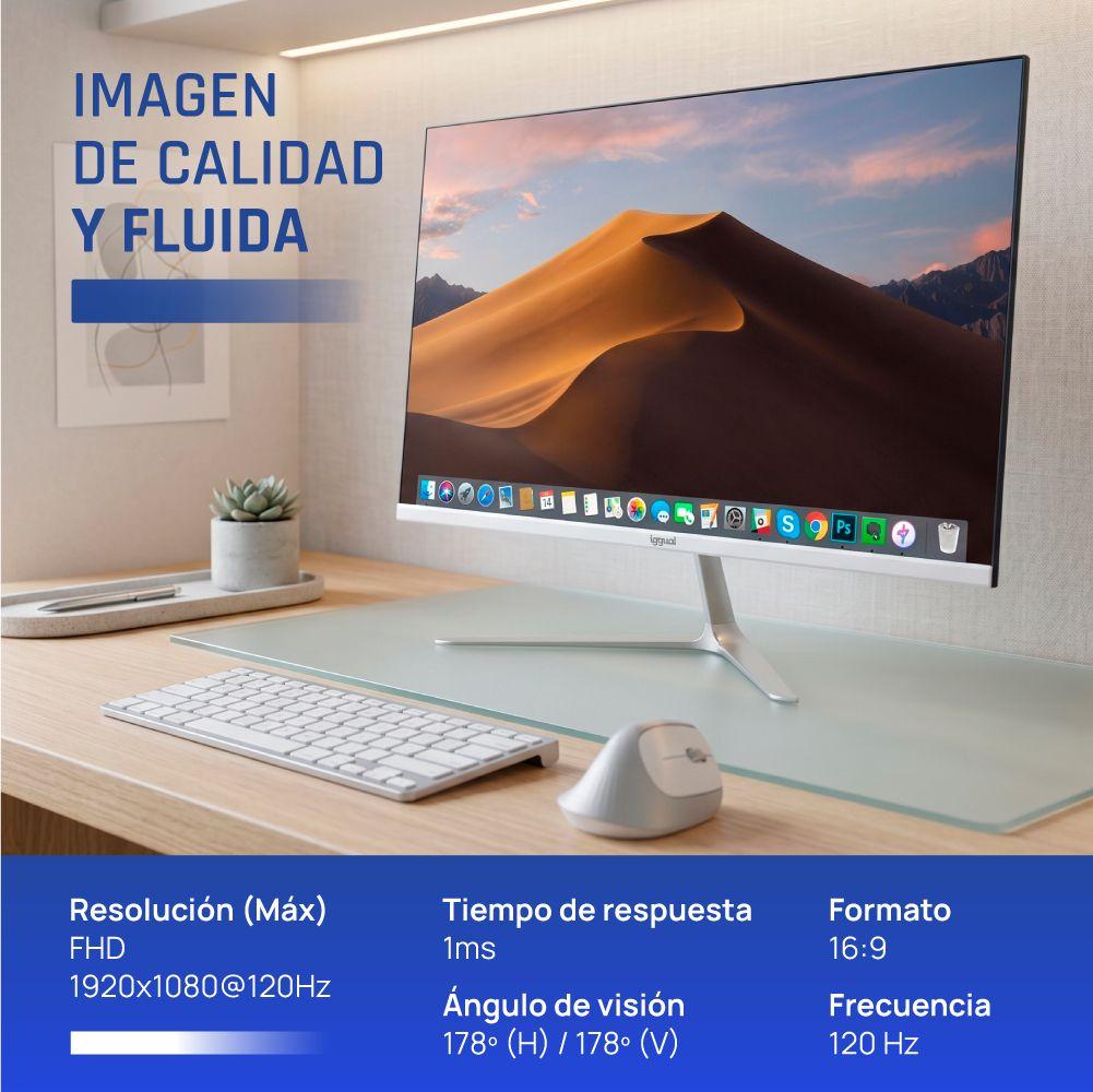 Monitor IGGUAL ML24SW (23,8" - IPS - 120 Hz - Branco) — miniatura 2