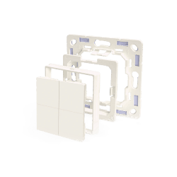 Comando de Parede SHELLY BLU Wall Switch 4 + Adaptador Legrand (Bluetooth - 4 Botões - 16 Ações)