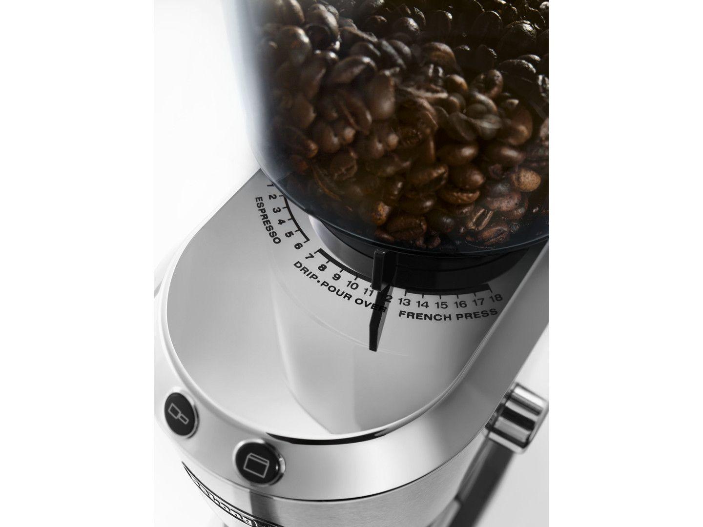 Moinho de Café DELONGHI KG520.M (150 W - 350 g - Alumínio, aço inoxidável - Preto e Inox), miniatura 4