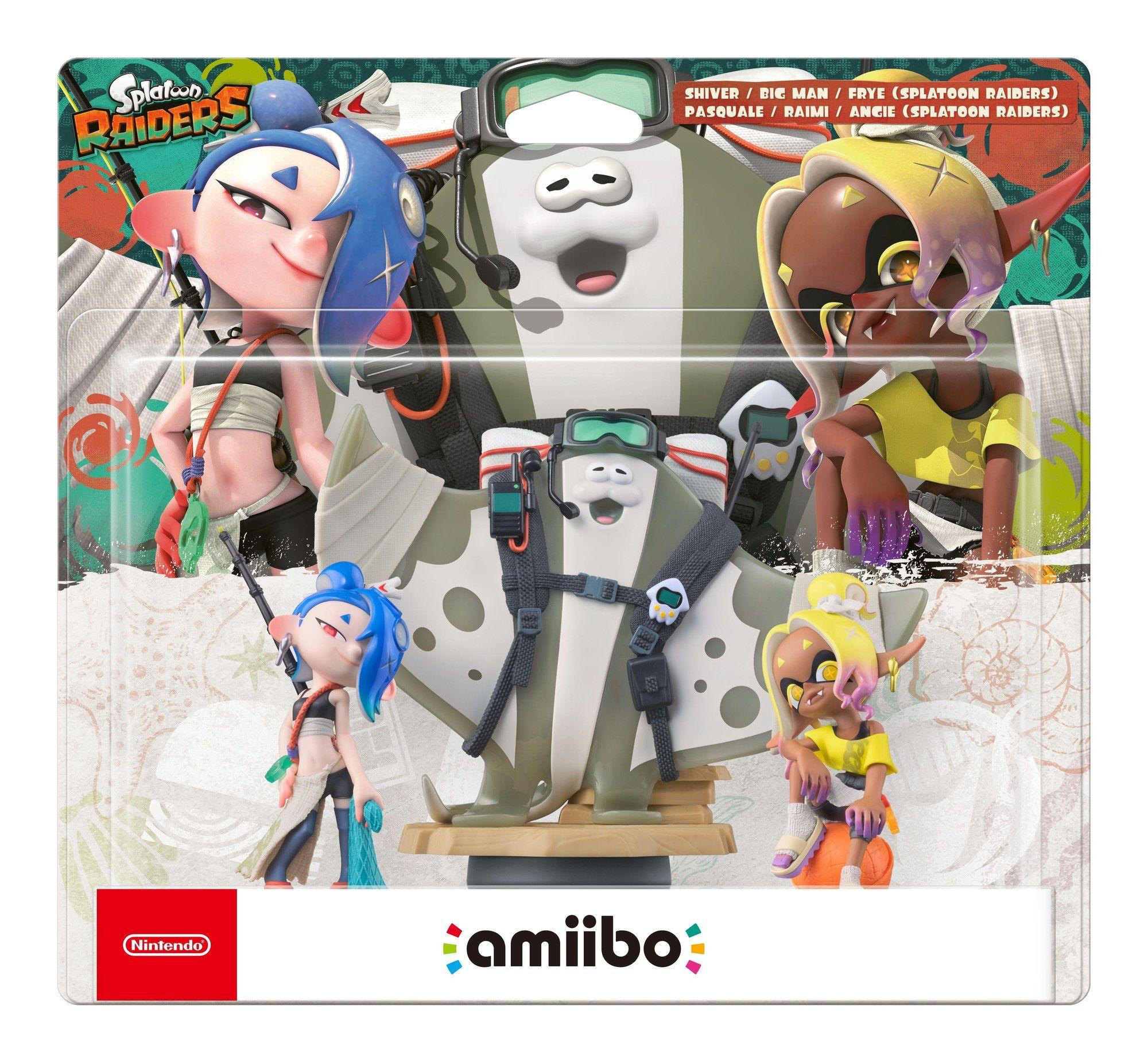 Pack de 3 Figuras amiibo NINTENDO Splatoon Raiders Mako, Muri e Mantaro (Nintendo Switch 2 - Multicor)