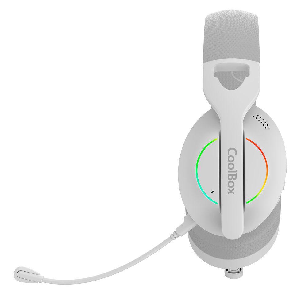 Headset Gaming COOLBOX WB01 (Binaural - Com fios e sem fios - Circum-aural - Branco), miniatura 2