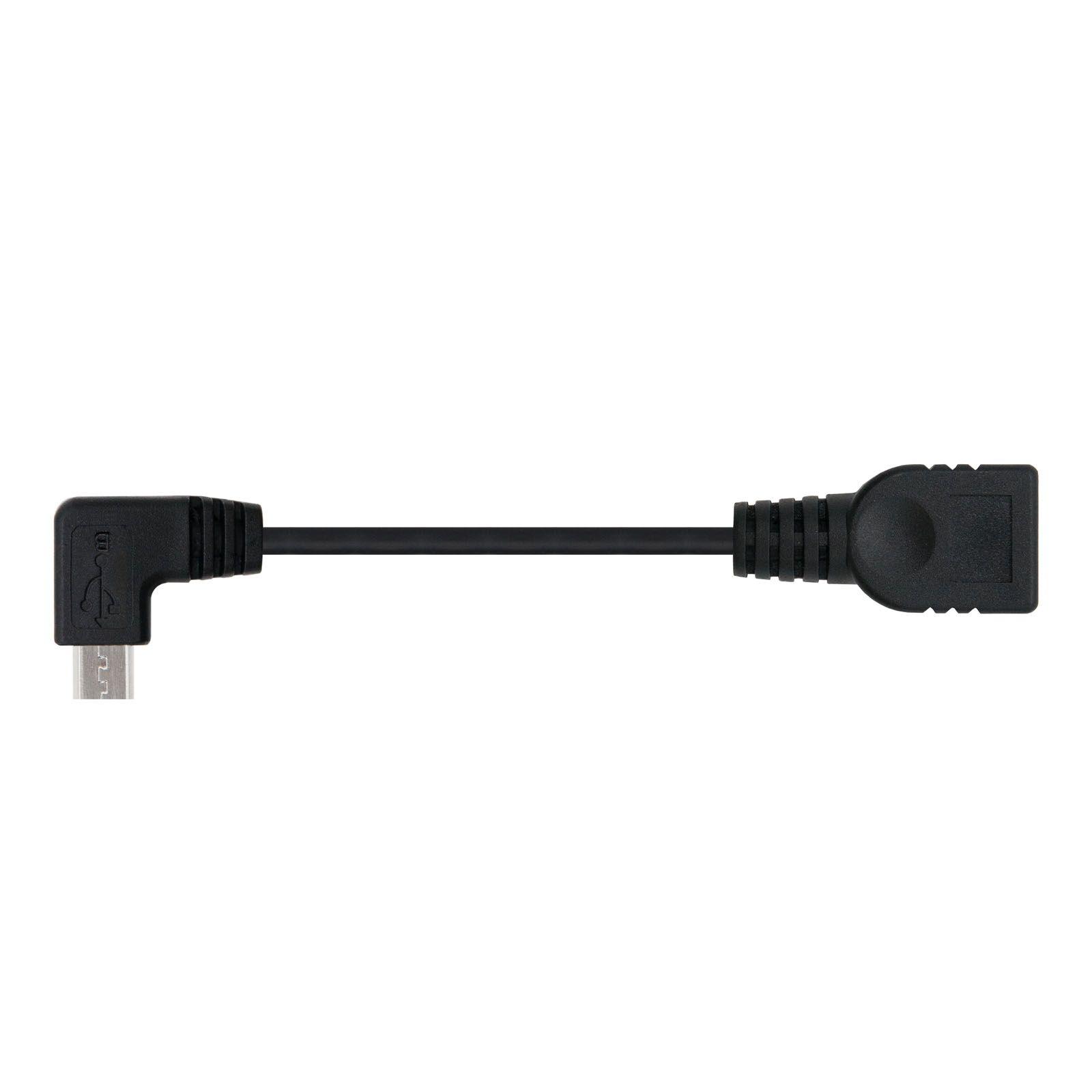 Cabo USB OTG NANOCABLE 10.01.3600 (0,15 m - USB A - Micro-USB B - Preto) — miniatura 3