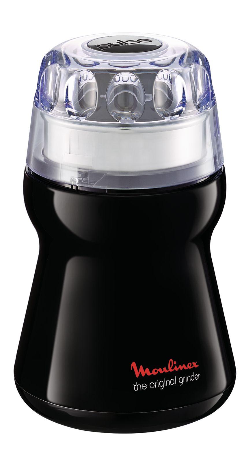 Moinho de Café MOULINEX AR110830 (180 W - 50 g - Aço inoxidável - Preto e Transparente)