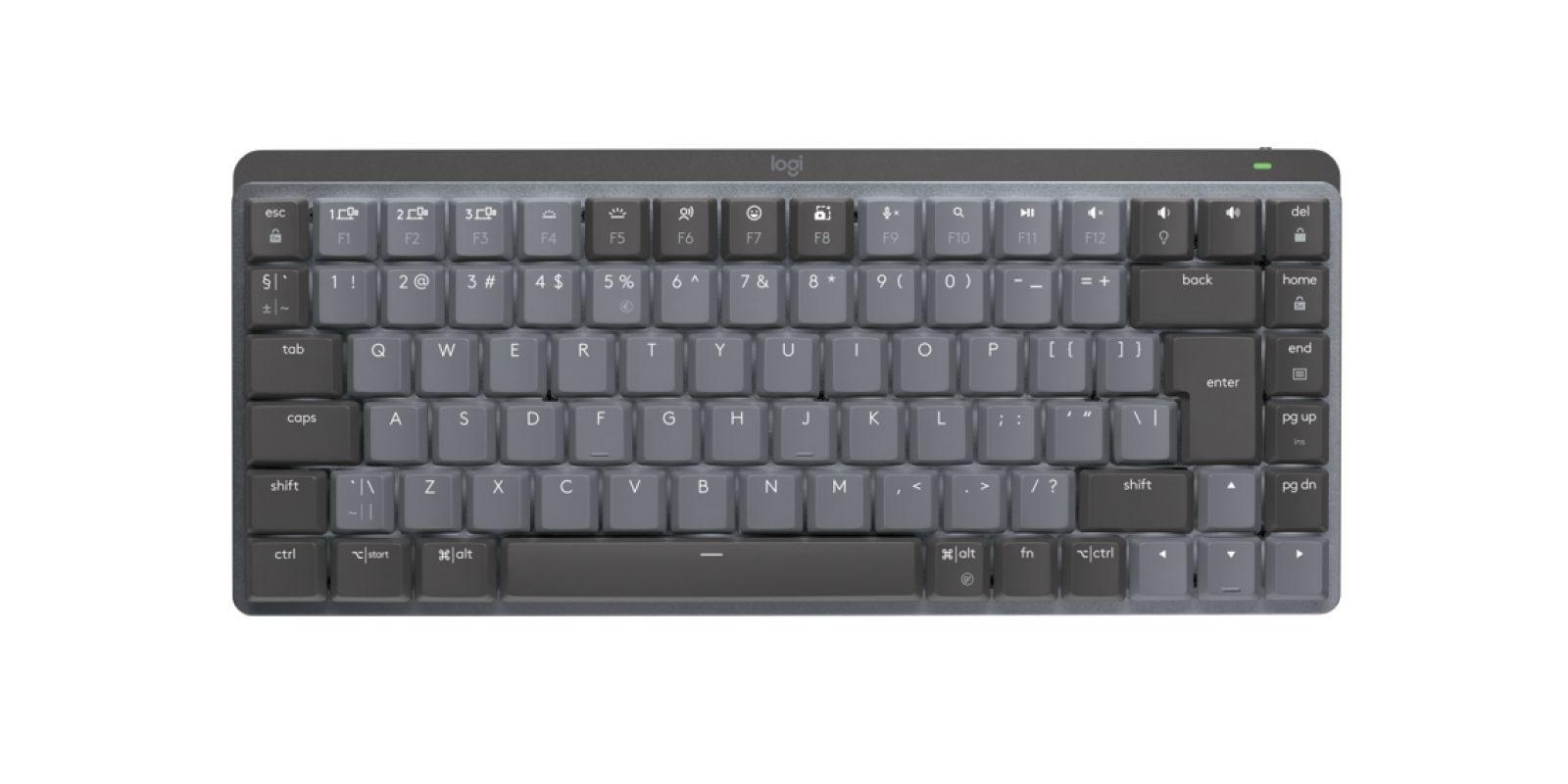 Teclado LOGITECH MX Mechanical Mini (Estados Unidos - Interruptor de chave mecânico - Sem teclado numérico - Grafite)