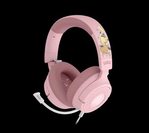 Headset Gaming RAZER Kraken V4 X Edição Pokémon (Binaural - Com fios - Supra-aural - Rosa)