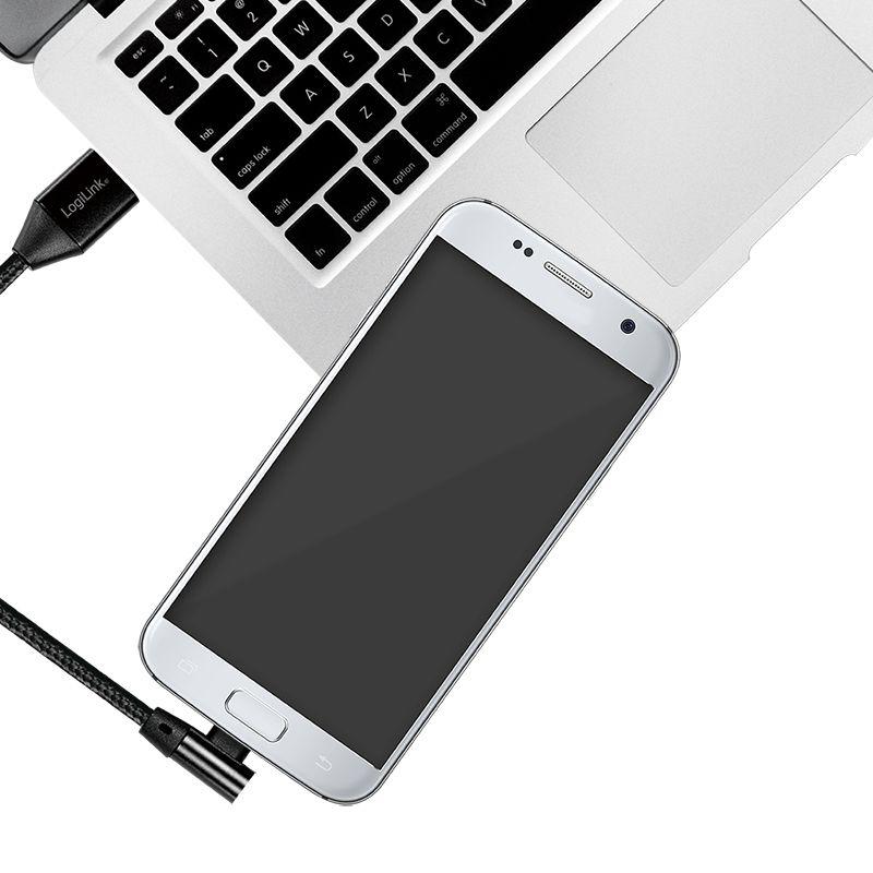 Cabo USB LOGILINK CU0142 (0,3 m - USB A - Micro-USB B - Preto) — miniatura 4