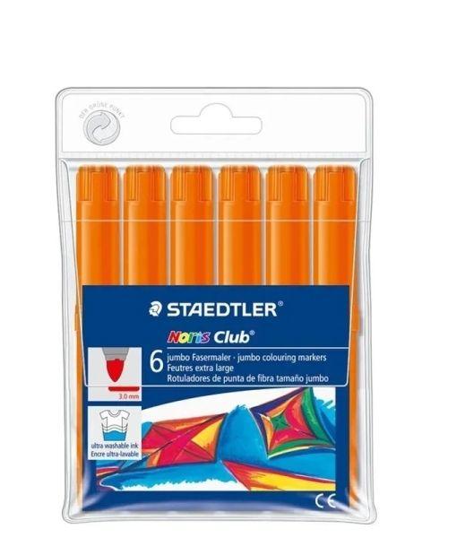 Marcadores de Ponta de Fibra STAEDTLER Noris Jumbo 340 (Laranja)