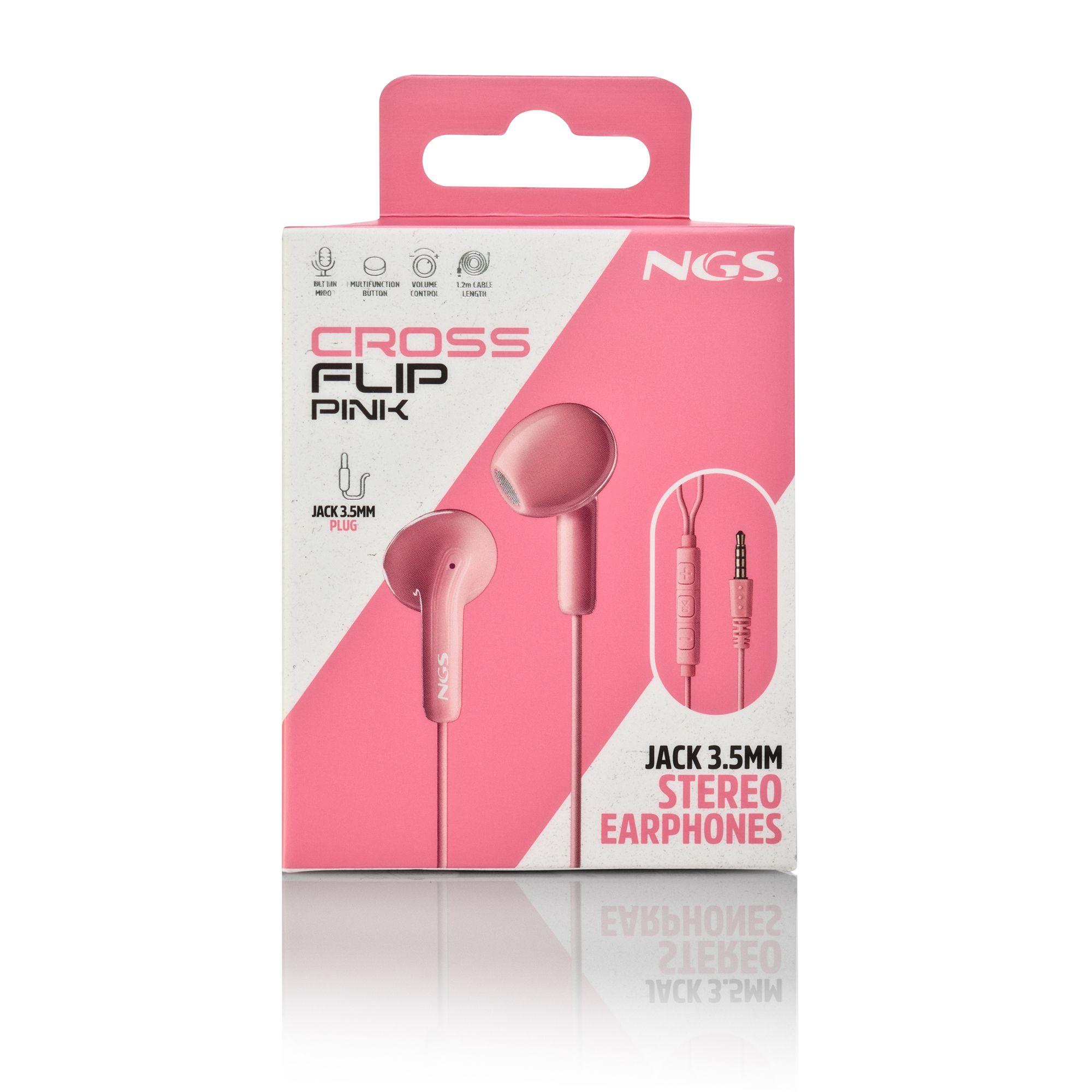 Auscultadores NGS Cross Flip (Binaural - Com fios - Intra-aural - Rosa), miniatura 7