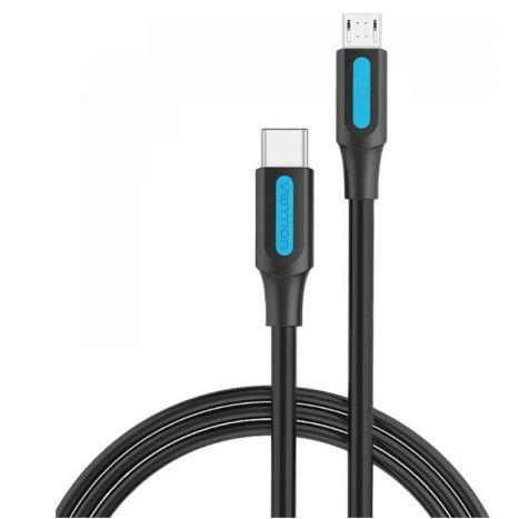 Cabo USB-C para Micro USB VENTION COVBD (0,5 m - USB C - Micro-USB B - Preto), miniatura 2