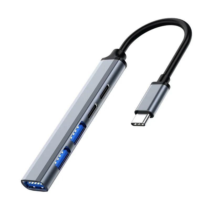 Hub USB-C EWENT EW1149 (0,15 m - USB 3.2 Gen 1 Type-C - USB 2.0, USB 3.2 Gen 1 Type-A - Cinzento)