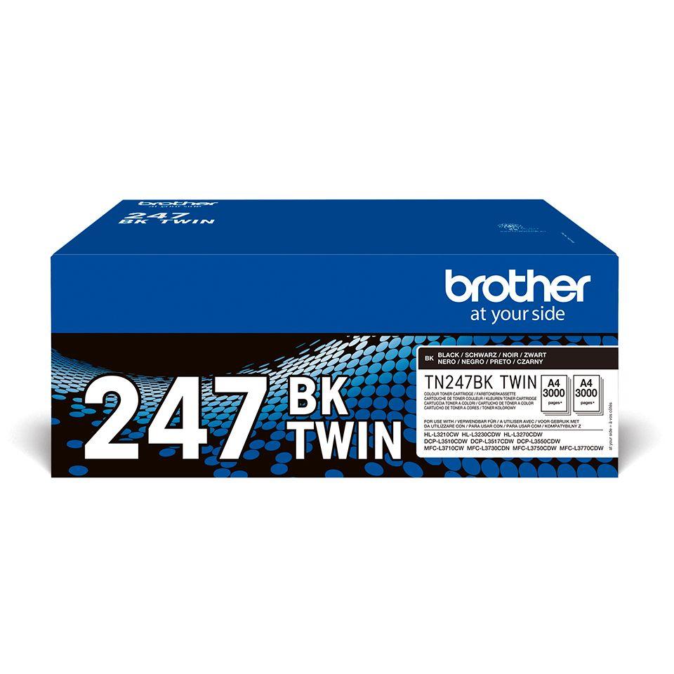 Pack de Toner BROTHER TN247BKTWIN (3000 páginas - Preto)