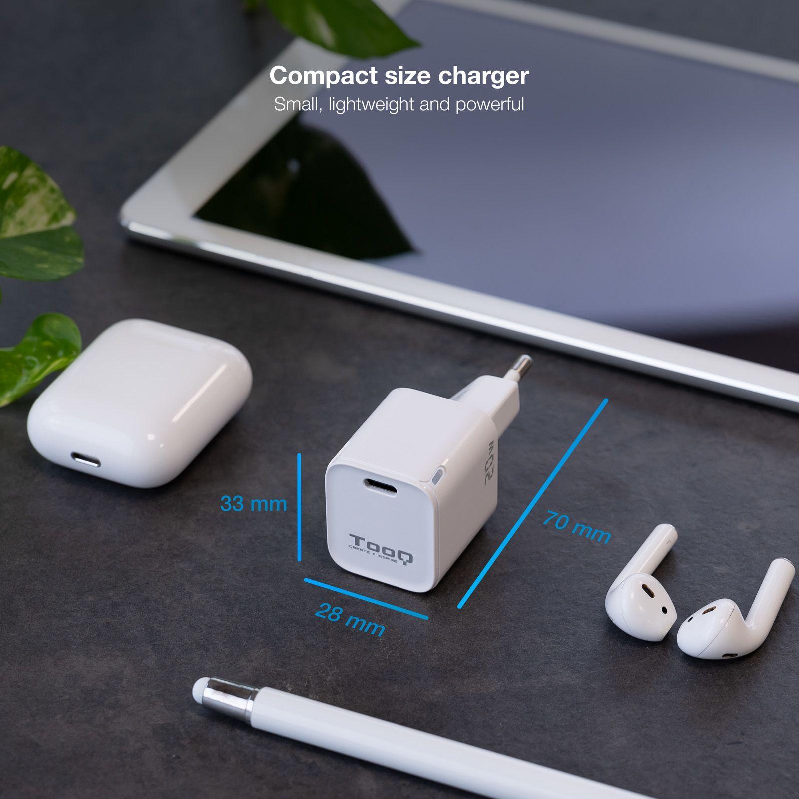 Carregador de Parede TOOQ TQWC-PD20WT (20 W - Branco), miniatura 3