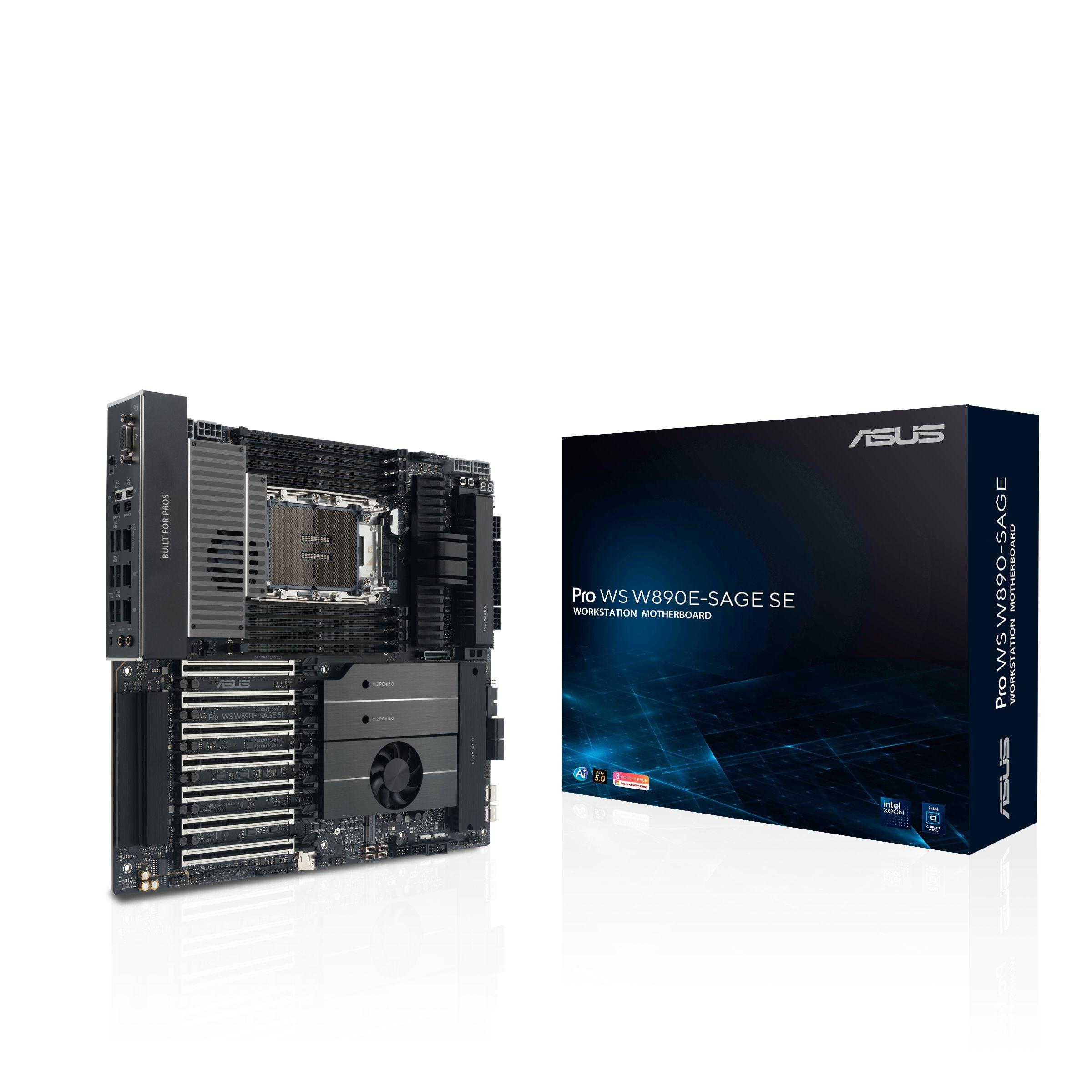 Motherboard ASUS Pro WS W890E-SAGE SE (LGA 4710-2 - Intel Xeon - EEB - Preto)