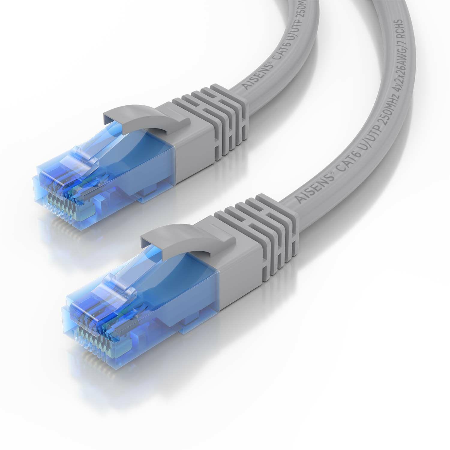 Cabo de Rede AISENS A135-0777 (2 m - Cat6 - RJ-45 - Cinzento) — miniatura 3