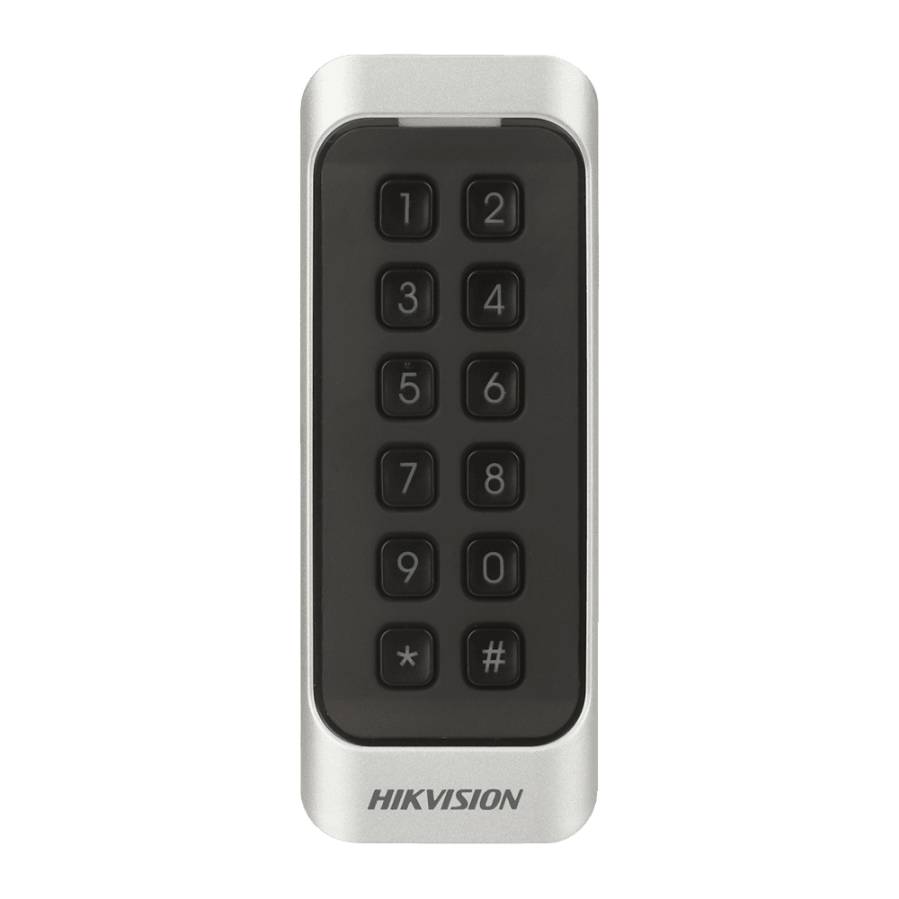 Leitor de Controlo de Acessos HIKVISION DS-K1107AEK (Cartão EM e PIN - IP65 - Prateado)