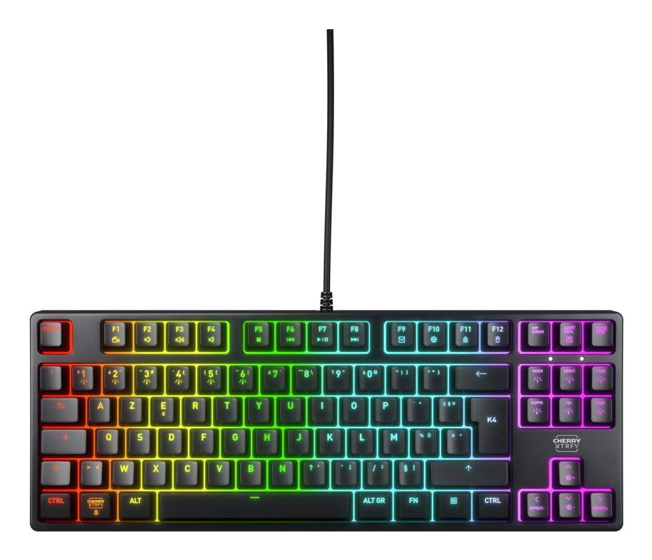 Teclado CHERRY XTRFY K4V2 RGB TKL (Francês - Interruptor de chave mecânico - USB - Preto)