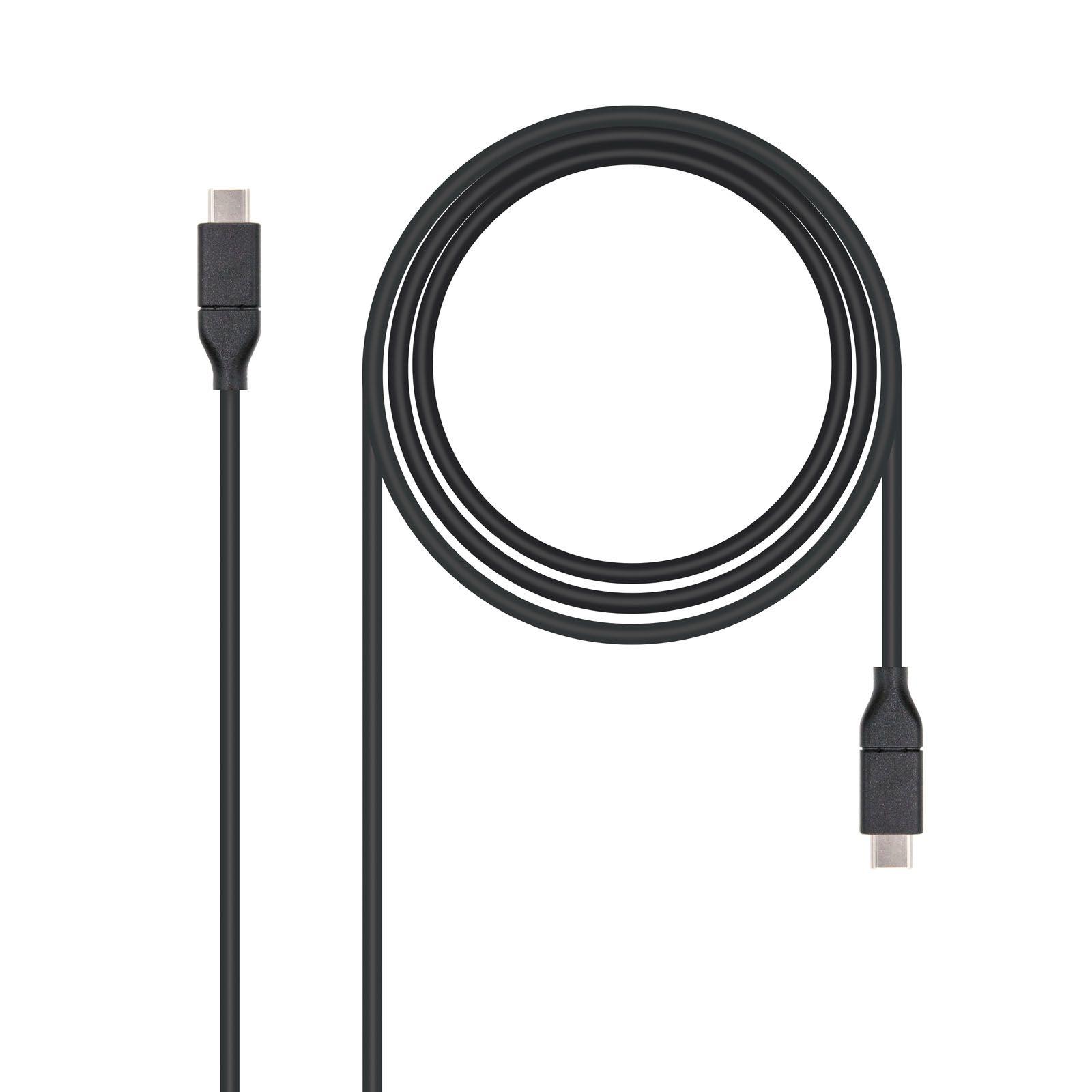 Cabo USB-C NANOCABLE 10.01.4101 (1 m - USB C - Preto)