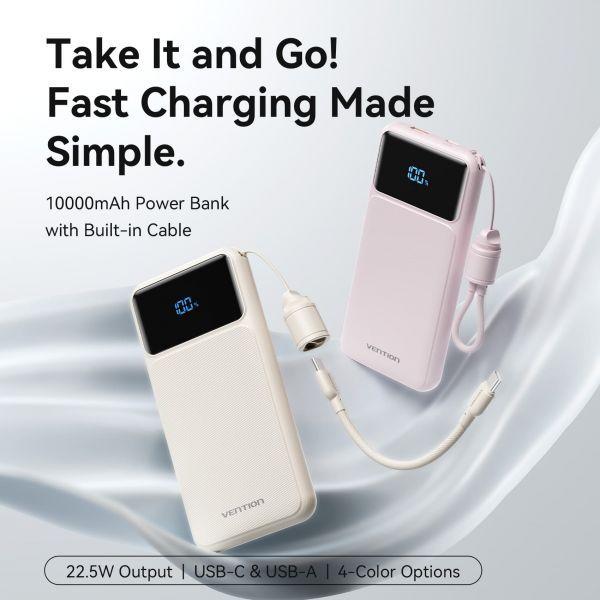 Powerbank VENTION XGYW0-39-TY (10000mAh - Azul), miniatura 3