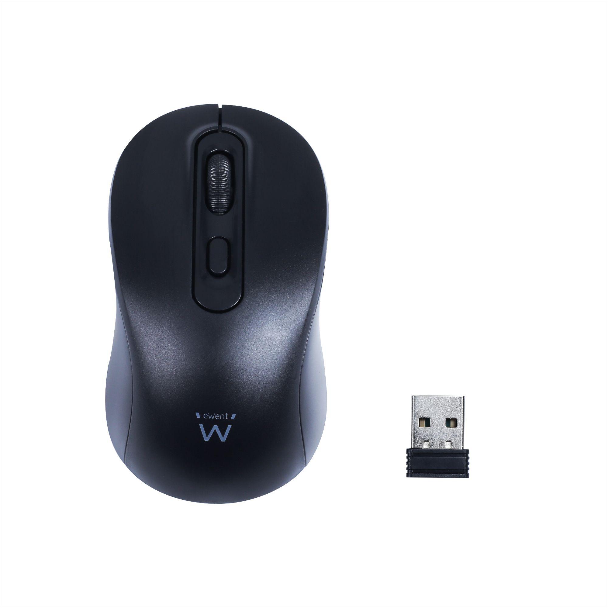 Rato EWENT EW3218 (Ambidestro - 1600 DPI - Ótico - Preto)