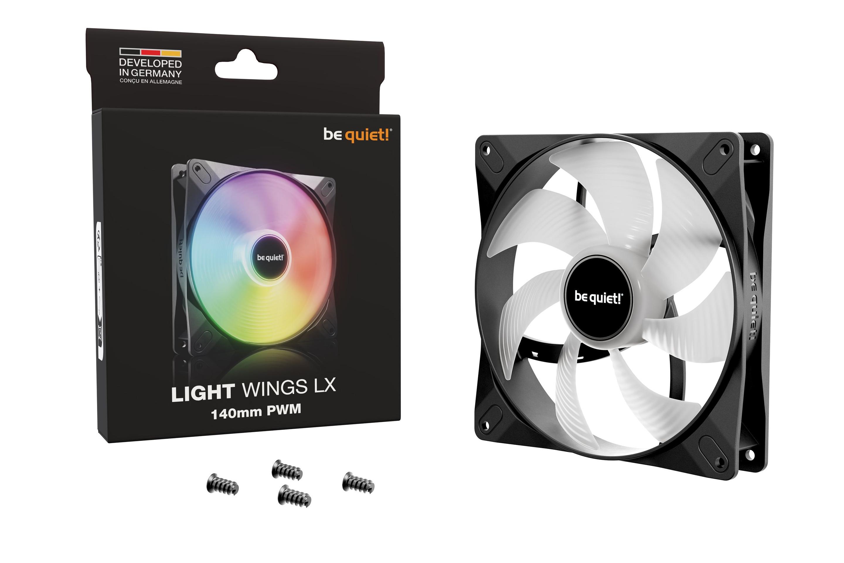 Ventoinha para Caixa de PC BE QUIET! Light Wings LX 140mm PWM (Preto), miniatura 5