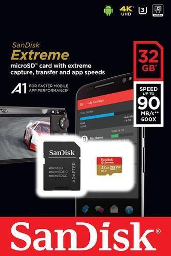 Cartão de Memória SANDISK Extreme microSDHC 32GB (32GB - Classe 10 - 100 MB/s - Vermelho, Branco e Amarelo), miniatura 3