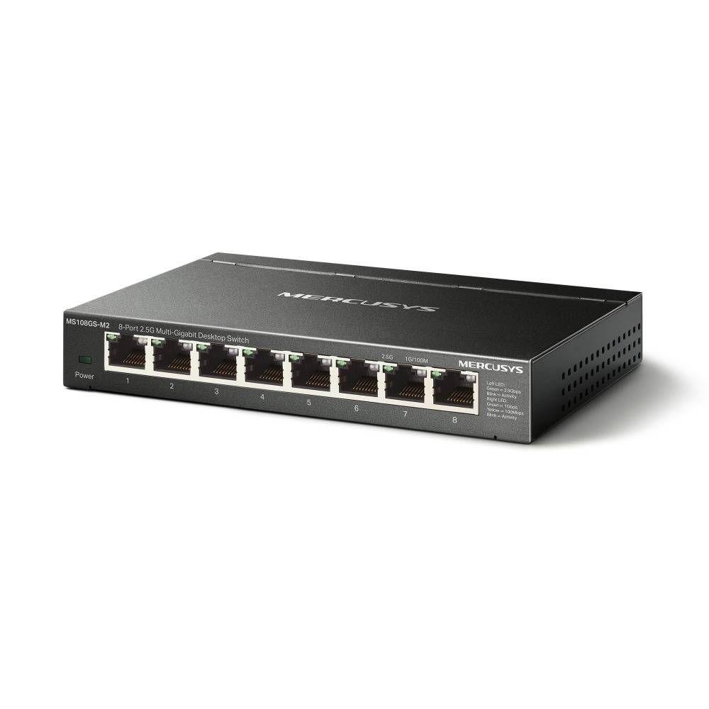 Switch de Rede MERCUSYS MS108GS-M2 (8 Portas - 8x 100/1000/2500 Mbps - 12000 Bytes - 8 Portas 2,5Gbps), miniatura 2