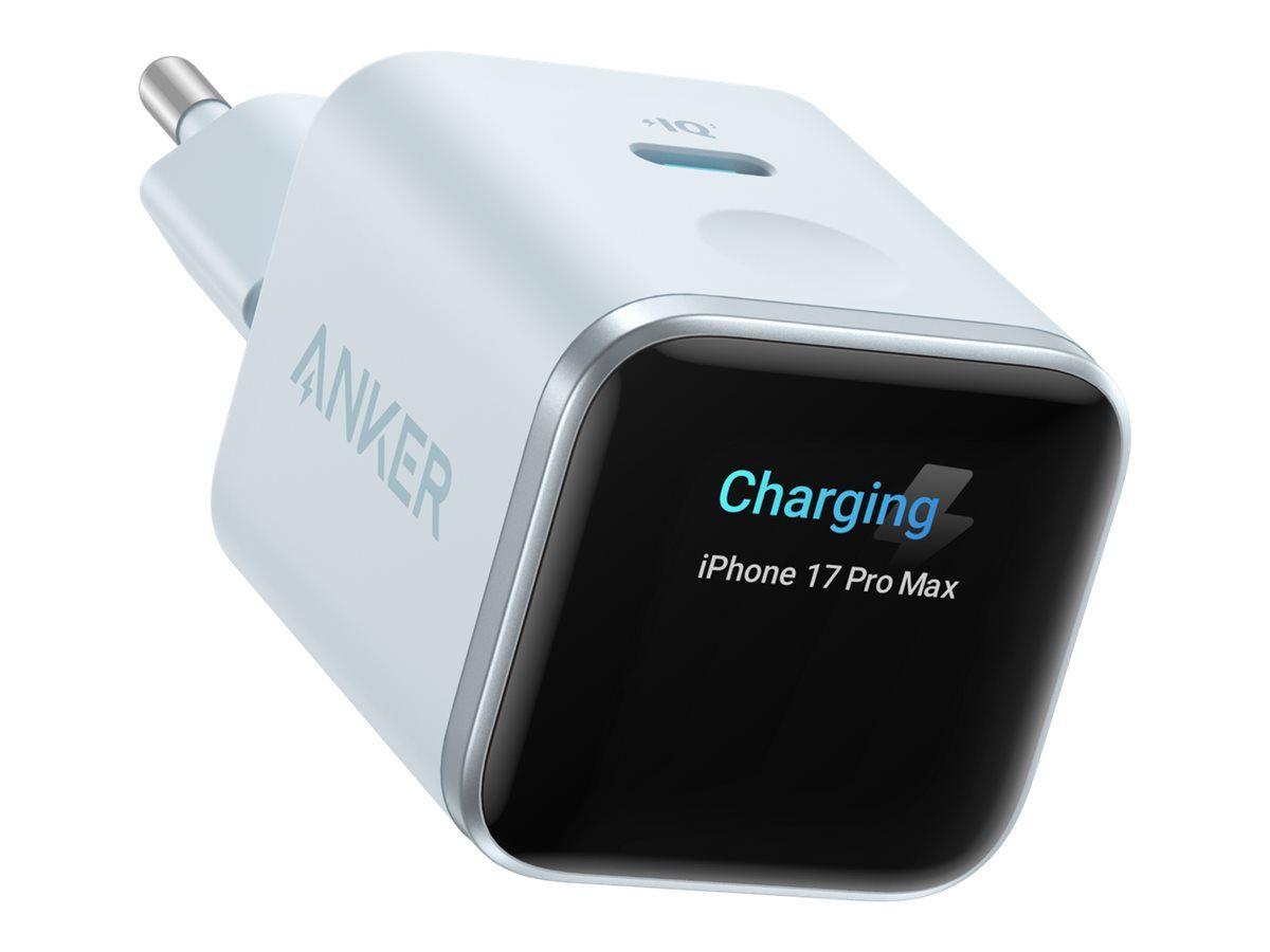 Carregador de Parede USB-C ANKER Nano A121DG31 (45 W - Azul-claro)