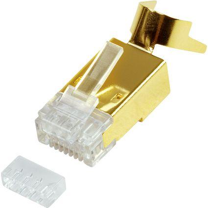 Ficha Modular RJ45 LOGILINK MP0048 (Cat.6A, Cat.7, Cat.7A, Cat.8.1 - Dourado)