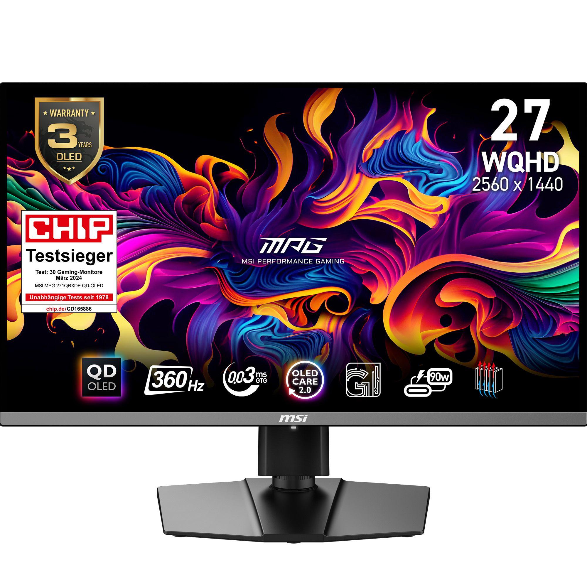 Monitor MSI MPG 271QRXDE QD-OLED (26,5" - QD-OLED - 360 Hz - Preto)