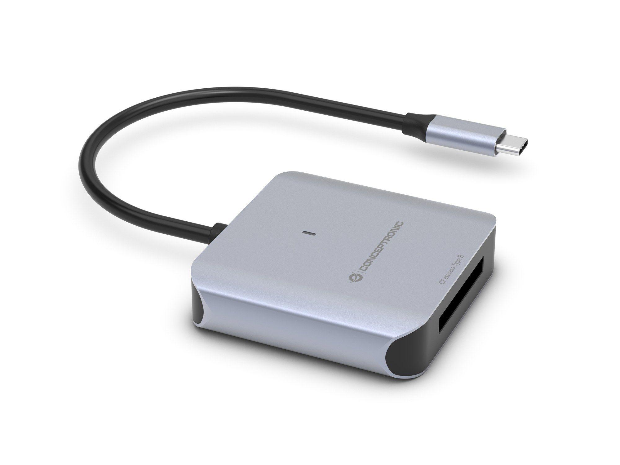 Leitor de Cartões CONCEPTRONIC BIAN08G (USB 3.2 Gen 2 Type-C - CFexpress 2.0 Type B - Cinzento), miniatura 2