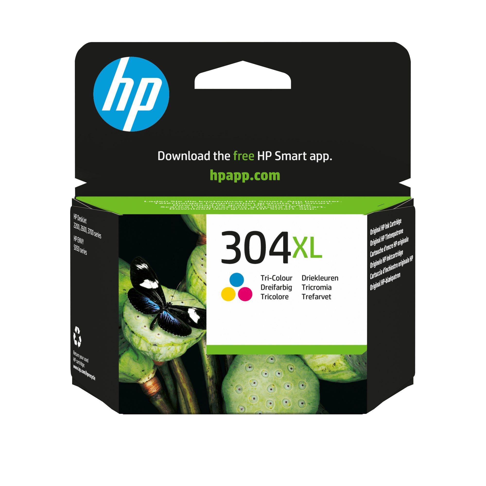 Tinteiro HP 304XL N9K07AE (300 páginas - Ciano, Magenta e Amarelo)