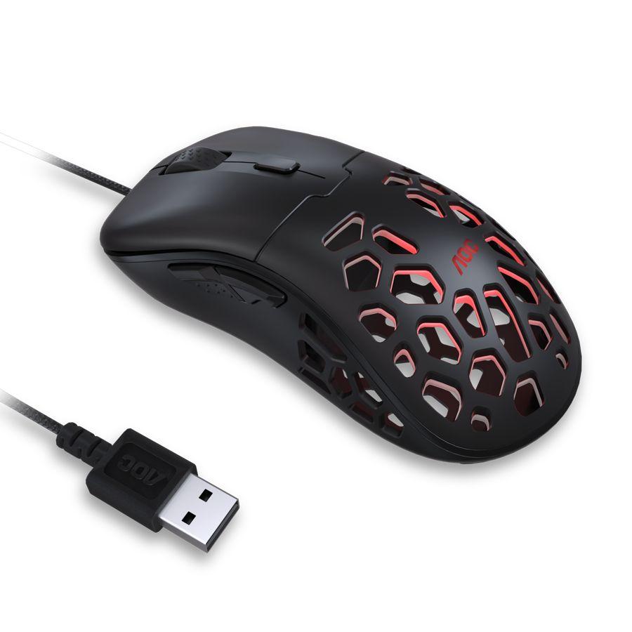 Rato AOC GM510B (Mão direita - 16000 DPI - Ótico - Preto), miniatura 3