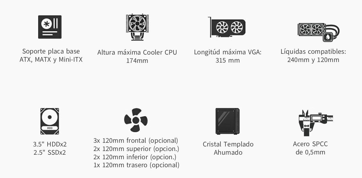 Caixa de Computador COOLBOX GA700 Darkside (315 mm - Preto) — miniatura 10