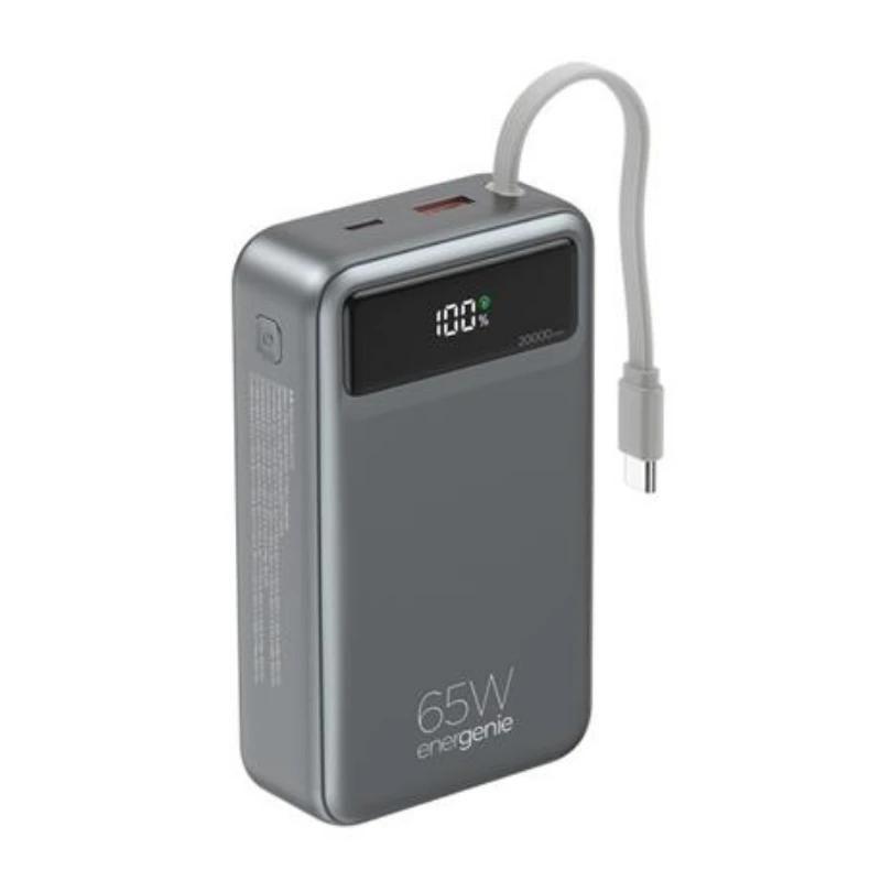 Powerbank GEMBIRD PB20-PD65-LCD-01 (20000 mAh - Preto)