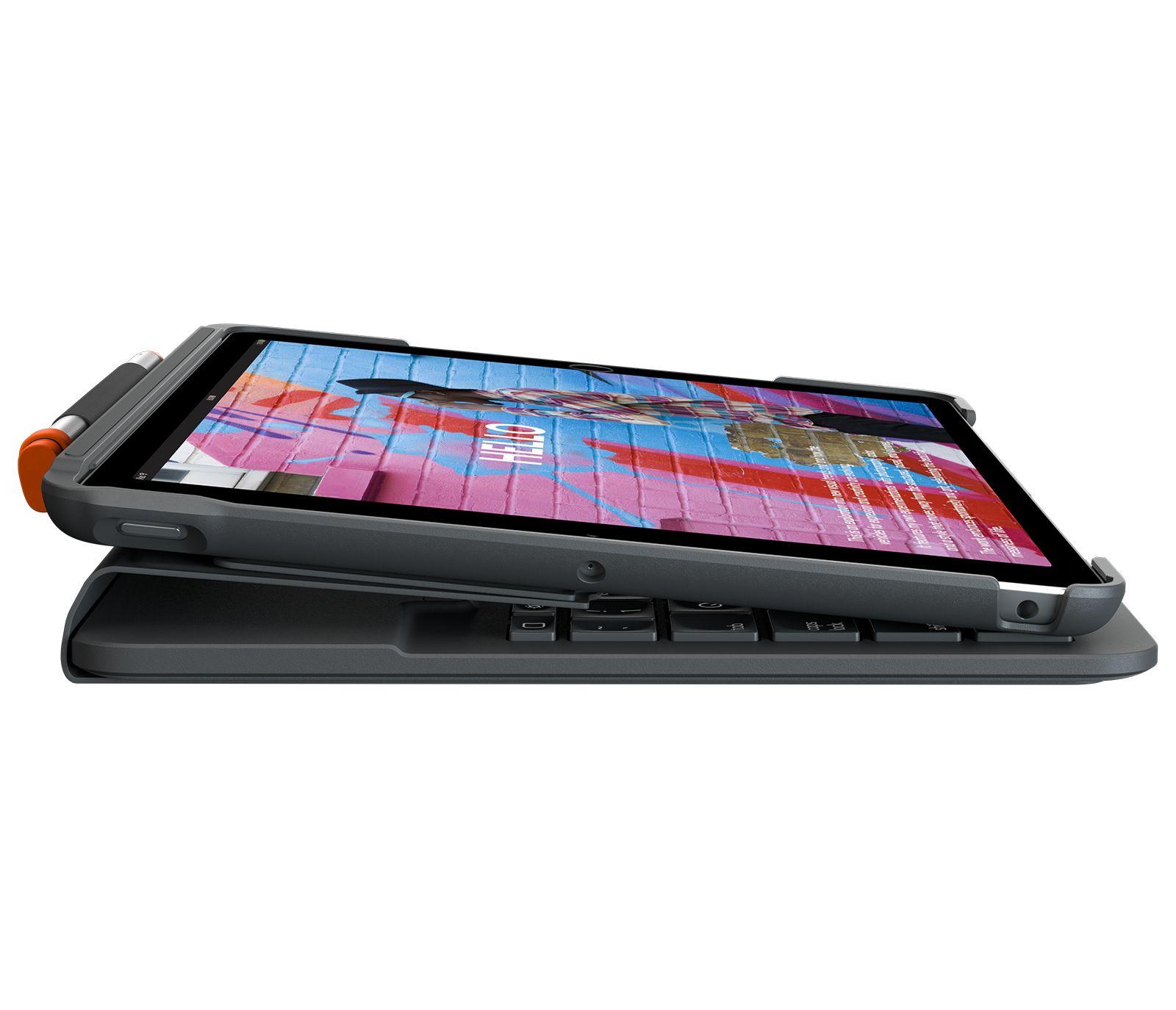 Teclado LOGITECH Slim Folio (Suíço - Bluetooth - Sem fios - Grafite)