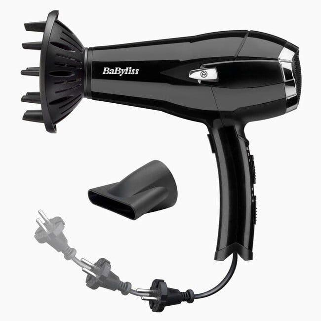 Secador de Cabelo BABYLISS D374DE (Plástico - Preto)