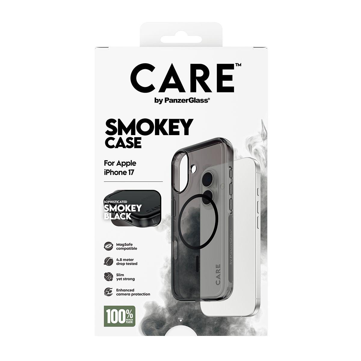 Capa PANZERGLASS CARE™ Smokey para iPhone 17 (Apple - MagSafe - Preto), miniatura 3